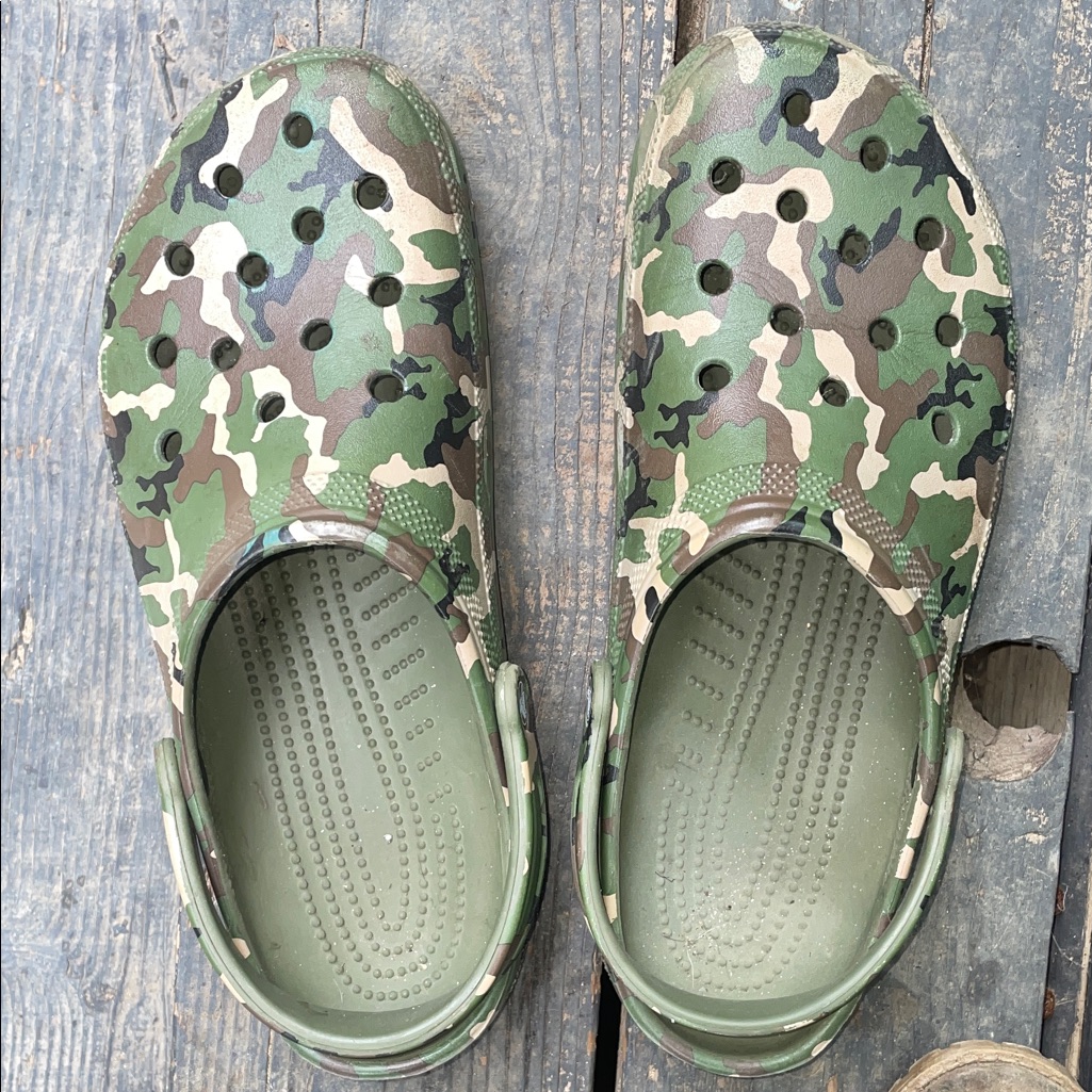 Camouflage Size 13 Men’s Crocs Good Condition